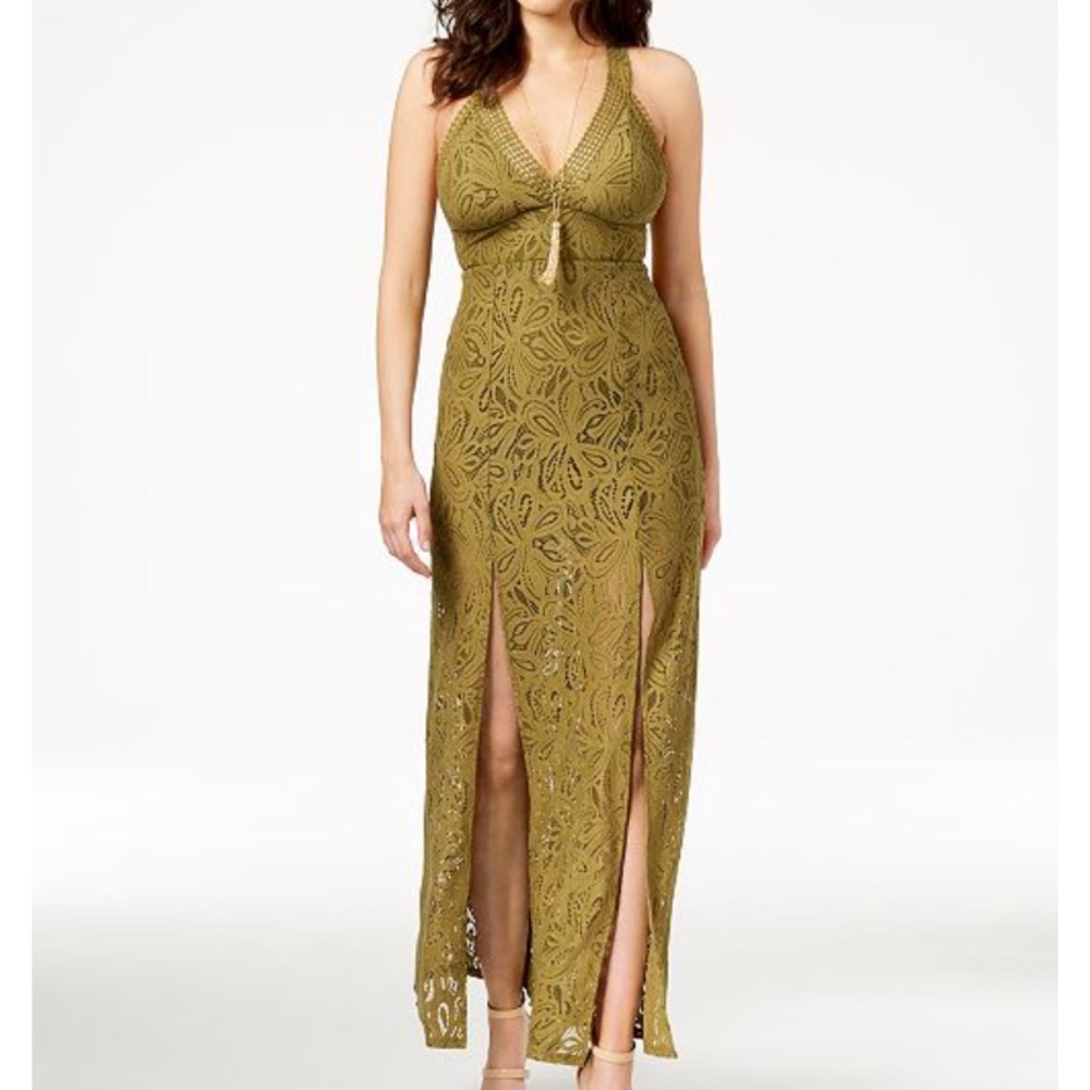 GUESS lace halter dress